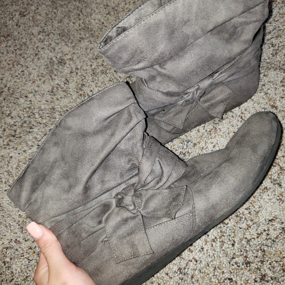 Charlotte Russe Grey Boots